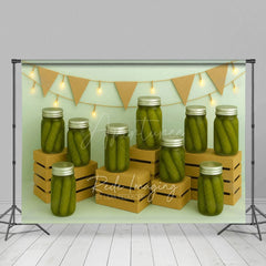 Aperturee - Aperturee Canned Pickles Fresh Photography Cake Smash Backdrop