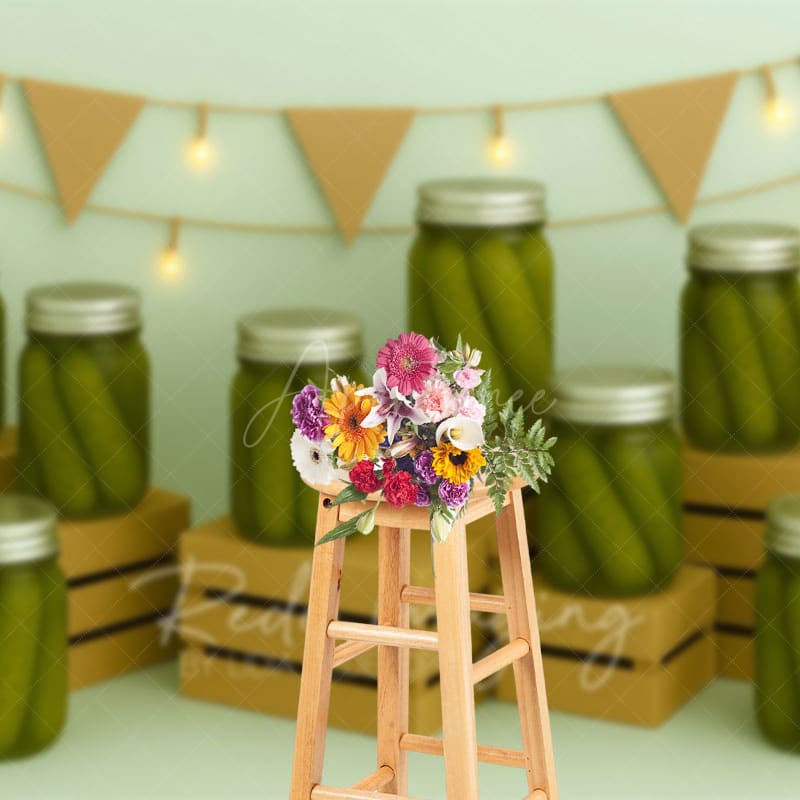 Aperturee - Aperturee Canned Pickles Fresh Photography Cake Smash Backdrop