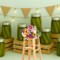 Aperturee - Aperturee Canned Pickles Fresh Photography Cake Smash Backdrop