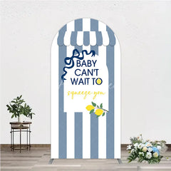 Aperturee - Aperturee Can’t Wait to Squeeze You Arch Backdrop Main Squeeze Lemon Themed Baby Shower Summer Citrus Party Decor