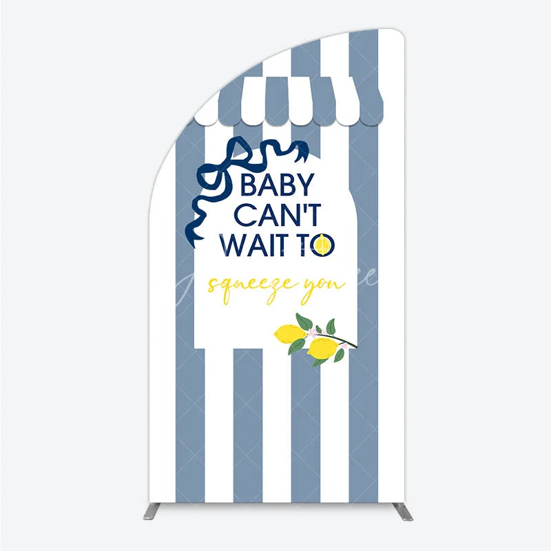Aperturee - Aperturee Can’t Wait to Squeeze You Half Moon Arch Backdrop Main Squeeze Lemon Themed Baby Shower Summer Citrus Party Decor