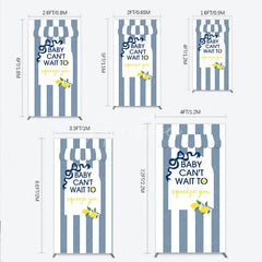 Aperturee - Aperturee Can’t Wait to Squeeze You Rectangle Backdrop Main Squeeze Lemon Themed Baby Shower Summer Citrus Party Decor