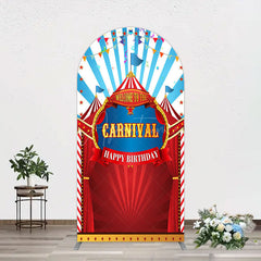 Aperturee - Aperturee Carnival Circus Stage Happy Birthday Arch Backdrop