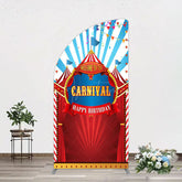 Aperturee - Aperturee Carnival Circus Stage Happy Birthday Half Moon Arch Backdrop
