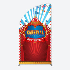 Aperturee - Aperturee Carnival Circus Stage Happy Birthday Half Moon Arch Backdrop