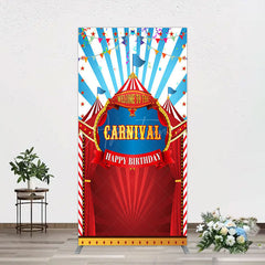 Aperturee - Aperturee Carnival Circus Stage Happy Birthday Rectangle Backdrop