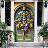 Aperturee - Aperturee Carnival Mardi Gras Clown Mask Party Door Cover