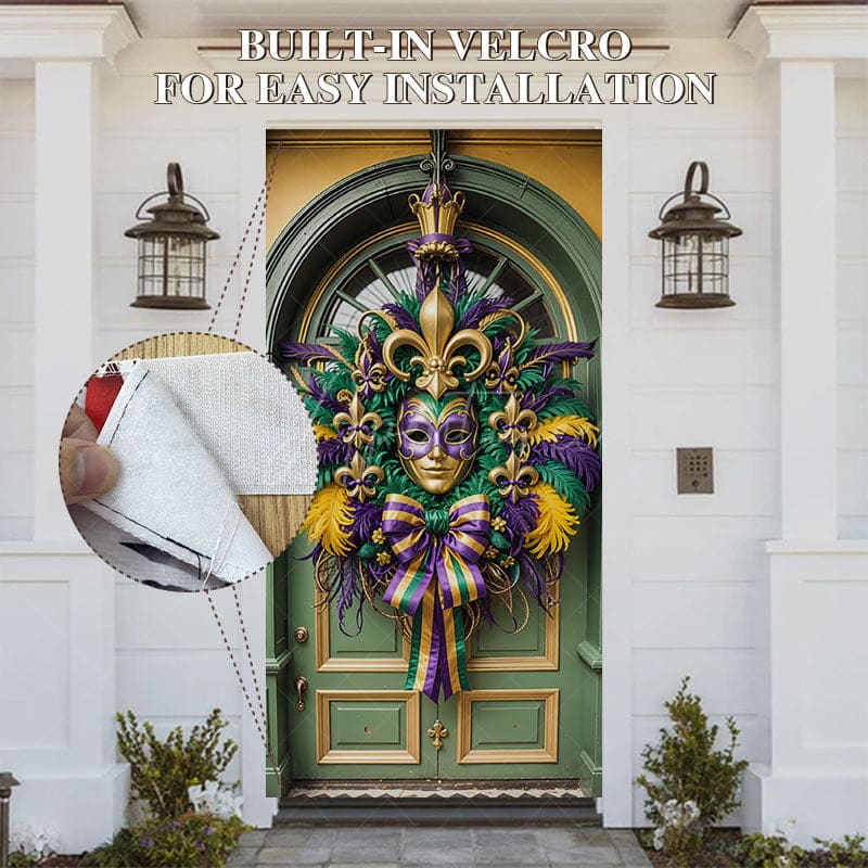 Aperturee - Aperturee Carnival Mardi Gras Clown Mask Party Door Cover