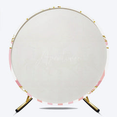 Aperturee Aperturee Carousel First Birthday Round Backdrop Pink and Gold Glitter Horse Banner Merry Go Round Carnival Party Photo Prop