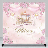 Aperturee - Aperturee Carriage Little Princess Custom Baby Shower Backdrop