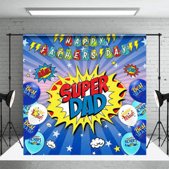 Aperturee - Aperturee Cartoon Balloons Flash Super Dad Fathers Day Backdrop