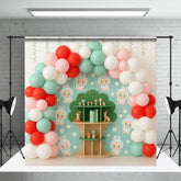Aperturee - Aperturee Cartoon Doll Treehouse Boho Balloon Cake Smash Backdrop