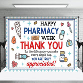 Aperturee - Aperturee Cartoon Happy Pharmacy Week Appreciate All Backdrop