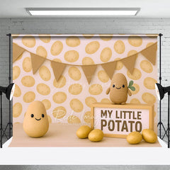Aperturee - Aperturee Cartoon My Little Potato Sweet Cake Smash Backdrop