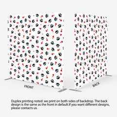 Aperturee - Aperturee Cartoon Paw In Paw Birthday Square Tension Backdrop