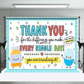 Aperturee - Aperturee Cartoon Thank You For All You Make Everyday Backdrop