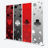 Aperturee - Aperturee Casino Poker Card Suits Tension Fabric Backdrop Las Vegas Night Theme Photography Background Alice Party Decor