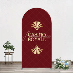 Aperturee - Aperturee Casino Royale Inspired Arch Backdrop James Bond 007 Themed Party Decor Art Deco Adult Birthday