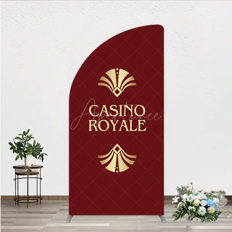 Aperturee - Aperturee Casino Royale Inspired Half Moon Arch Backdrop James Bond 007 Themed Party Decor Art Deco Adult Birthday