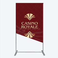 Aperturee - Aperturee Casino Royale Inspired Rectangle Backdrop James Bond 007 Themed Party Decor Art Deco Adult Birthday