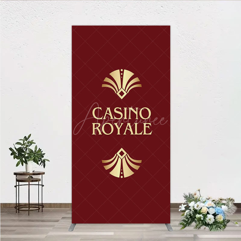 Aperturee - Aperturee Casino Royale Inspired Rectangle Backdrop James Bond 007 Themed Party Decor Art Deco Adult Birthday