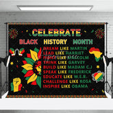 Aperturee - Aperturee Celebrate Black History Month Backdrop Dream Lead and Inspire Leaders List Background Pan-African Heritage Party Decor