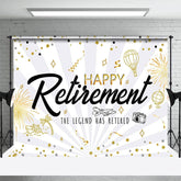 Aperturee - Aperturee Celebrate Retirement Vacation Glitter Photo Backdrop