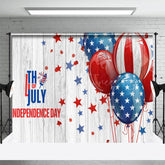 Aperturee - Aperturee Celebrating Independence Day Balloon Wood Backdrop