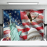 Aperturee - Aperturee Celebrating Independence Day Eagle Photo Backdrop