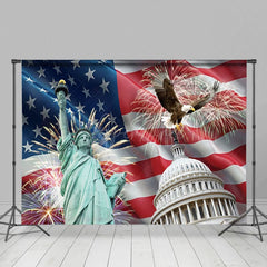 Aperturee - Aperturee Celebrating Independence Day Eagle Photo Backdrop