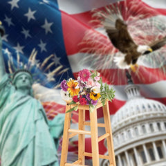 Aperturee - Aperturee Celebrating Independence Day Eagle Photo Backdrop