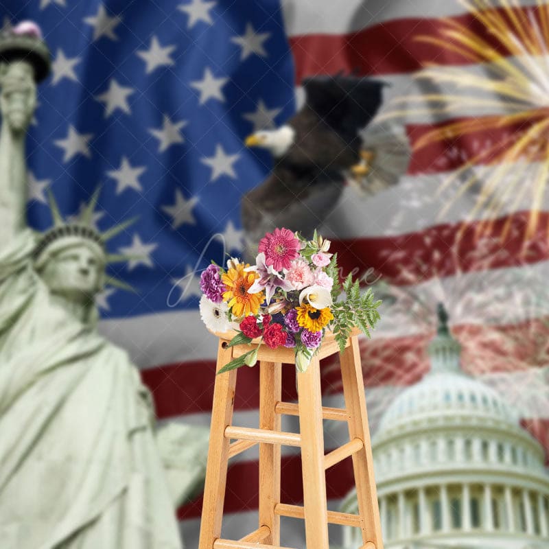 Aperturee - Aperturee Celebrating Independence Day Freedom Photo Backdrop