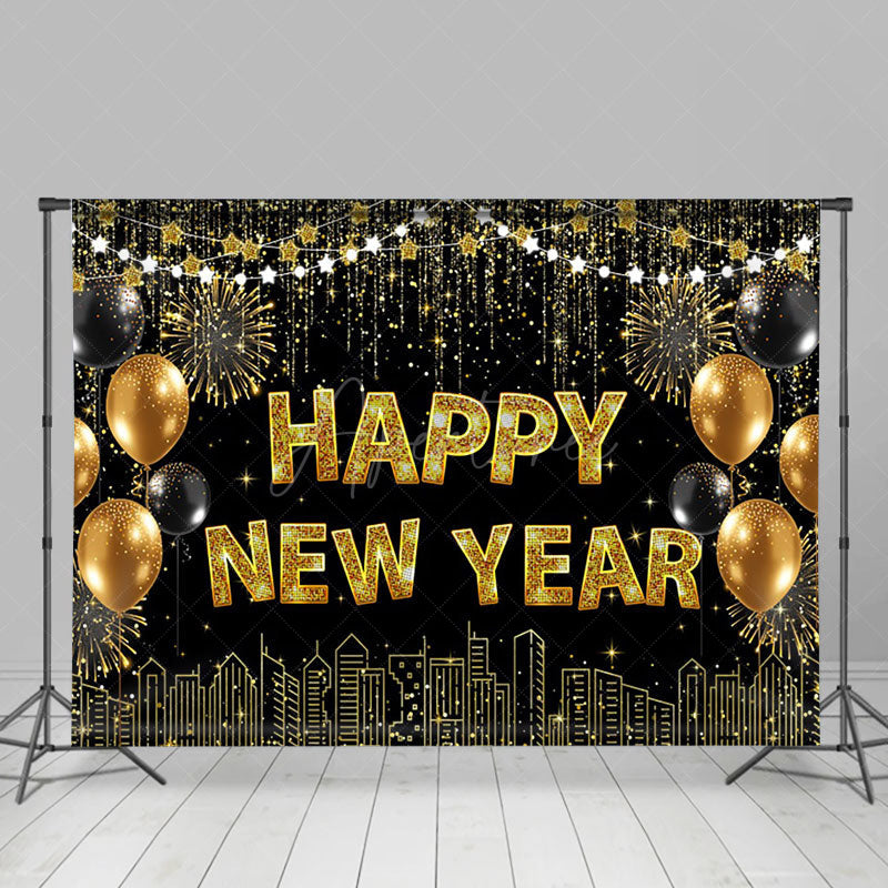 Aperturee - Aperturee Celebration Balloon Happy New Year Holiday Backdrop