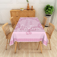 Aperturee - Aperturee Celebratory Pink Birthday Rectangle Tablecloth