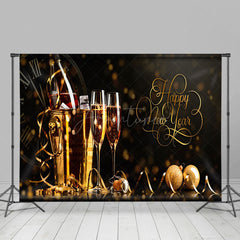 Aperturee - Aperturee Champagne Bucket Clock Happy New Year Photo Backdrop