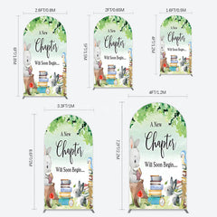 Aperturee - Aperturee Chapter Begin Bunny Books Baby Shower Arch Backdrop