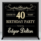 Aperturee - Aperturee Cheers To 40 Years Custom Birthday Party Backdrop