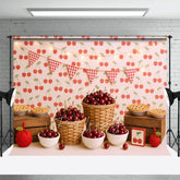 Aperturee - Aperturee Cherry Pie Sweet Light And Flags Cake Smash Backdrop