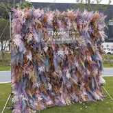 Aperturee - Aperturee Chic Tie Dye Autumn Faux Spruce Leaf Birthday Decor