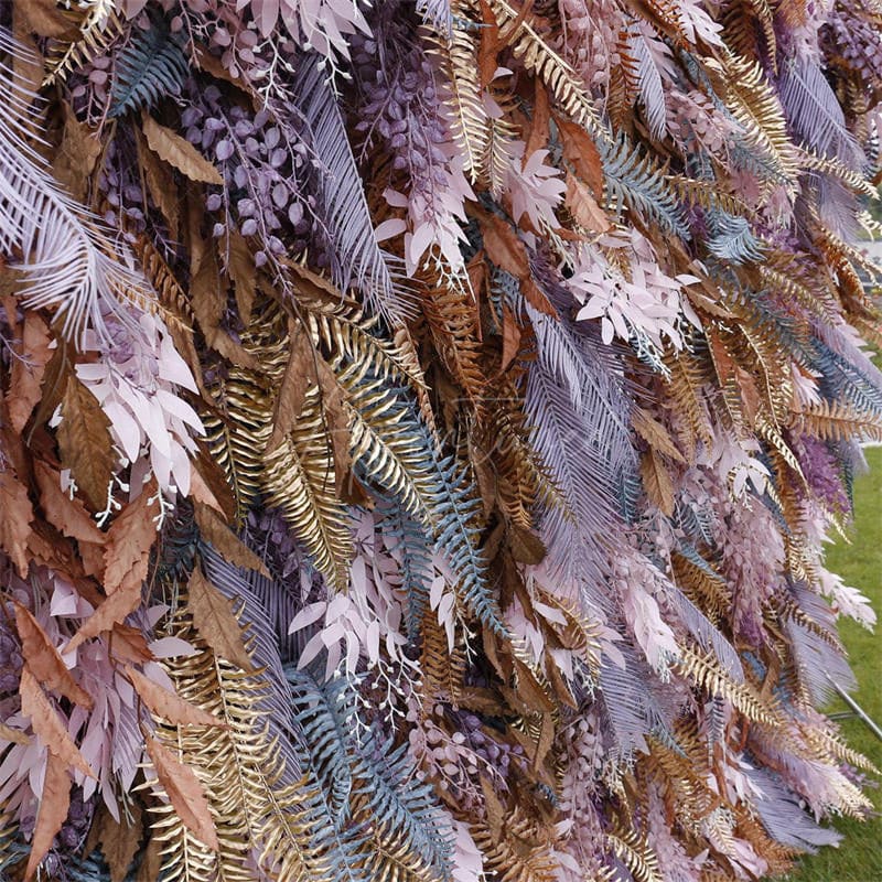 Aperturee - Aperturee Chic Tie Dye Autumn Faux Spruce Leaf Birthday Decor