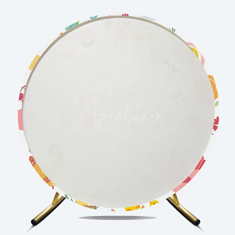 Aperturee Aperturee Chick Sunshine Cartoon Birthday Round Backdrop