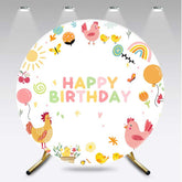 Aperturee Aperturee Chick Sunshine Cartoon Birthday Round Backdrop