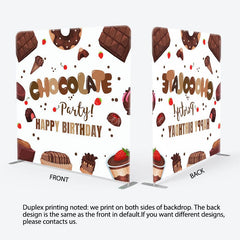 Aperturee - Aperturee Chocolate Dessert Birthday Square Tension Backdrop
