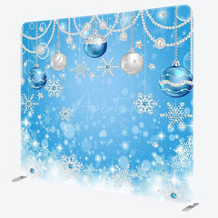 Aperturee - Aperturee Christmas Ball Pearl Bokeh Snowflake Pillow Case Backdrop