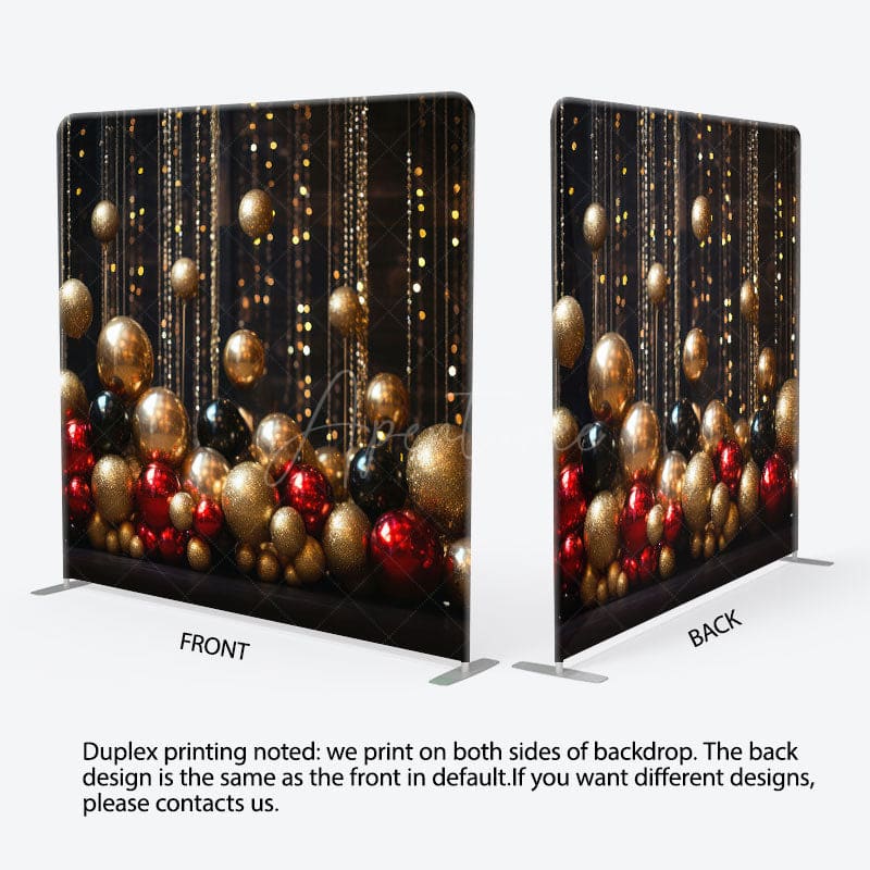 Aperturee - Aperturee Christmas Bauble Fabric Event Photo Booth Backdrop