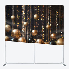 Aperturee - Aperturee Christmas Bauble Fabric Event Photo Booth Backdrop