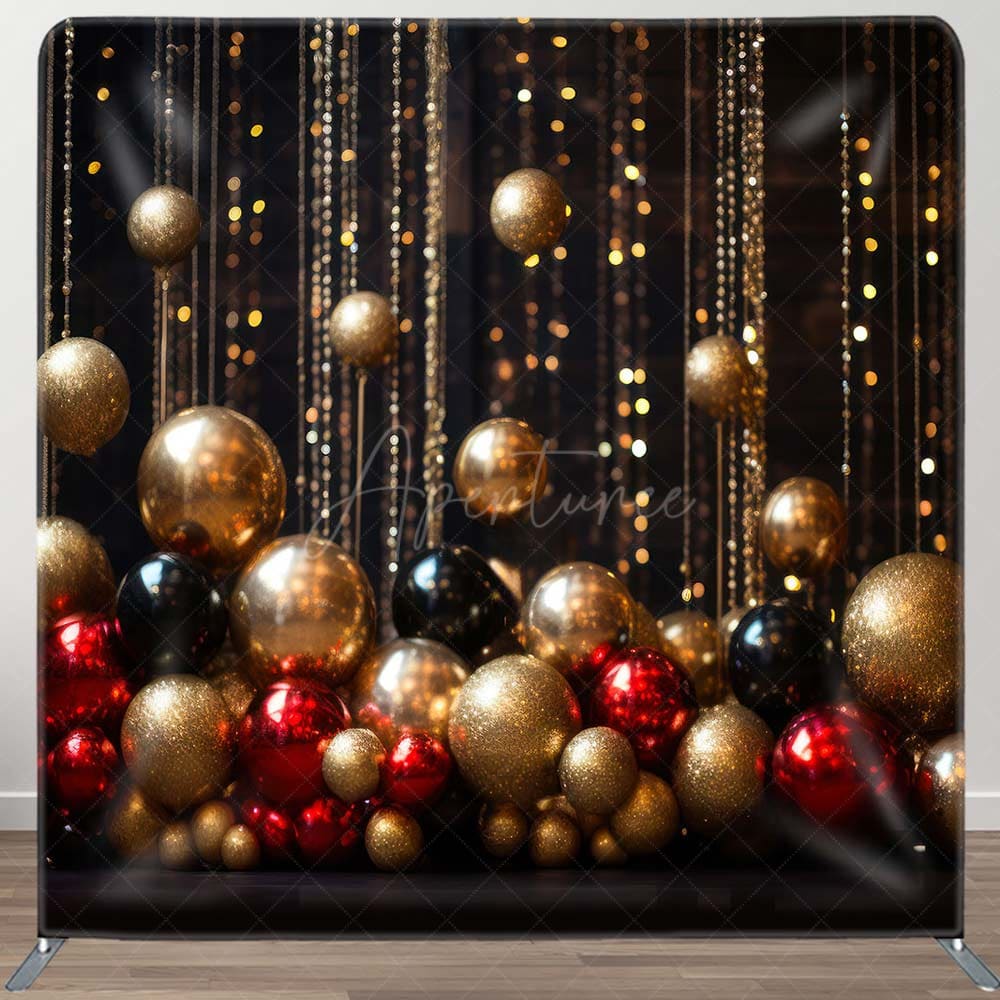 Aperturee - Aperturee Christmas Bauble Fabric Event Photo Booth Backdrop