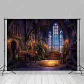 Aperturee - Aperturee Christmas Church Candles Holiday Photo Backdrop