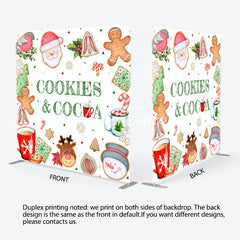 Aperturee - Aperturee Christmas Cookies And Cocoa Pillow Case Backdrop