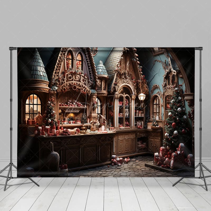 Aperturee - Aperturee Christmas Decoration Bar Counter Holiday Backdrop